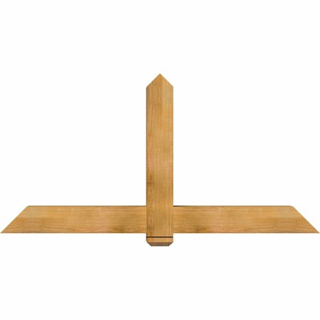 Ekena Millwork Eugene Rough Sawn Timber Gable Bracket, Western Red Cedar, 72"W x 36"H x 6"D x 6"F, 12/12 Pitch GBW072X36X0606EUG00RWR